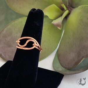 ARTISAN 𝅺Hammered Copper Unisex Yin Yang Ring Size 7